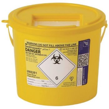 Sharps disposal bin