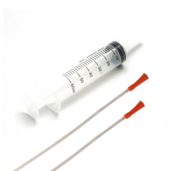 Lamb stomach tubes with syringe